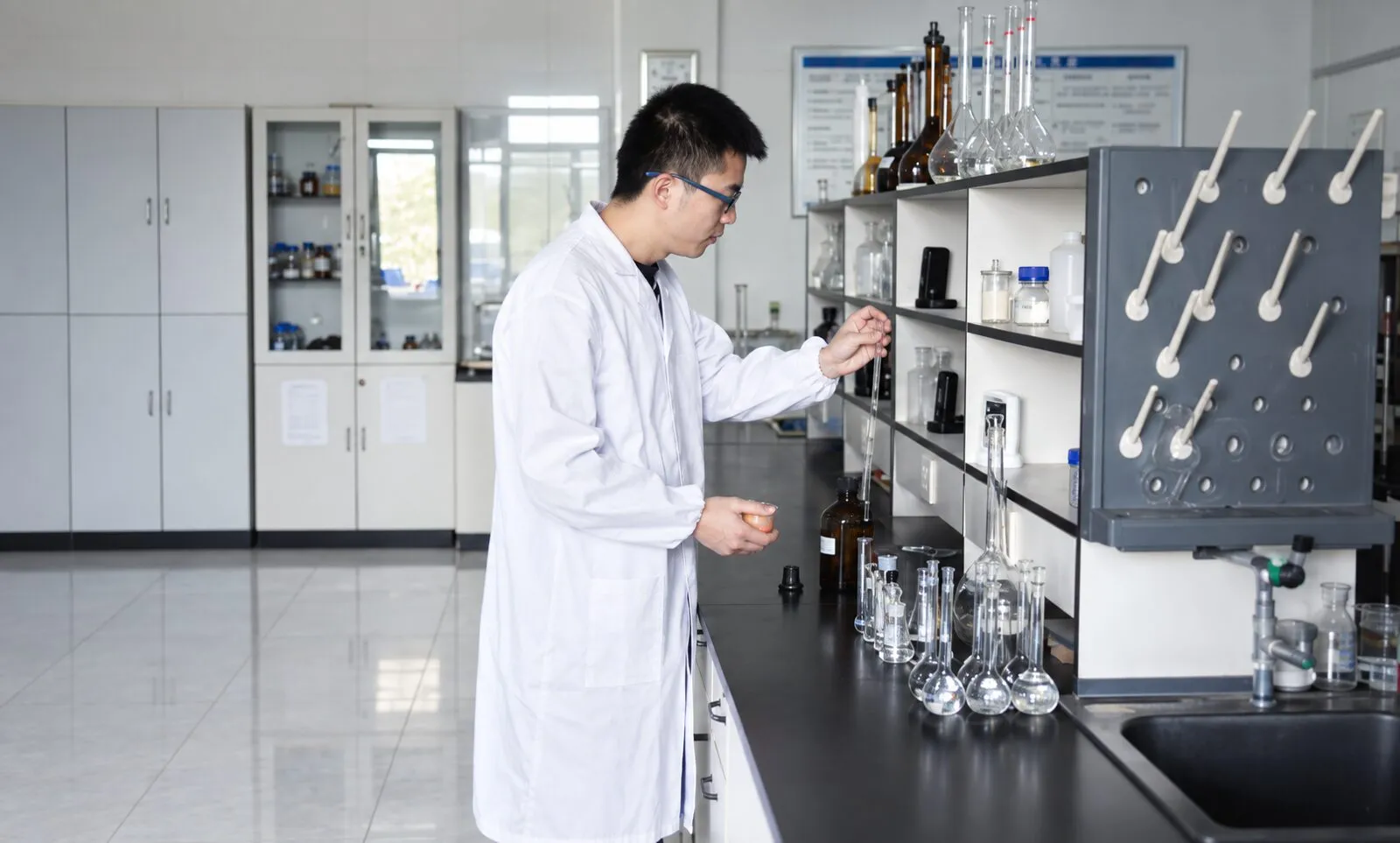 Technician working in the testing laboratory